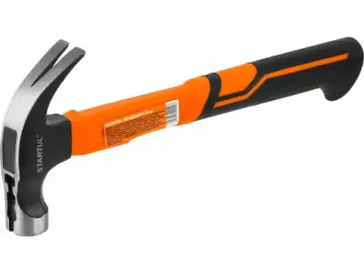 Молоток-гвоздодер 0,45кг с магнитом, фибергл.рукоятка STARTUL PROFI (ST2204-04) наличный и безналичный расчет