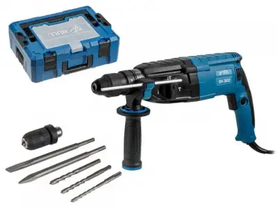 Перфоратор BULL BH 2802 в чем. Xcase 850 Вт, 3.2 Дж, 28 мм, 4 реж. + 2 зубила, 3 сверла, БЗП (вес 3.8 кг) наличный и безналичный расчет