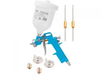 Краскораспылитель DGM Air Gun 100 (HP, сопла ф 1.5, 1.8, 2.5 мм, верх. бак 600 мл) наличный и безналичный расчет