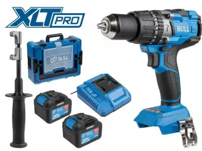 Аккум. дрель-шуруповерт BULL SR 1805 Xcase XLTpro, 2х6 А*ч, БЕСЩЕТ., 18 В, 120 Н*м, БЗП(мет.) 13 мм (Доп. функции: Ударное сверление, 