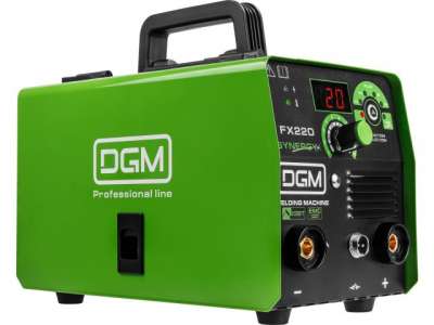 Полуавтомат сварочный DGM FX220 (230В, 20-180 А, 65 В, FLUX/MMA/TIG LIFT, байонетный разъем, без газа) наличный и безналичный расчет