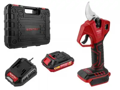 Аккум. секатор WORTEX CBS 2030 в чем. ALL1 SET, БЕСЩЕТ., 18 В, ветки до 28 мм (3 ступени регулировки, 0,76 кг) наличный и безналичный расчет