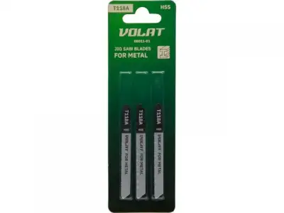 Пилка лобз. по металлу T118А (3 шт.) ВОЛАТ (пропил прямой, тонкий, для листового металла) наличный и безналичный расчет