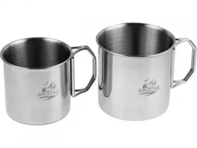 Кружки стальные со складными ручками, 250 и 350 мл, ARIZONE наличный и безналичный расчет