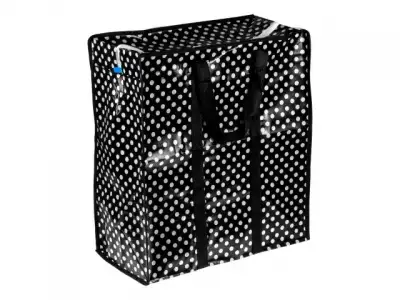 Сумка хозяйственная на молнии, горошек, 50х55х25 см, PERFECTO LINEA (Материал: полипропилен) наличный и безналичный расчет