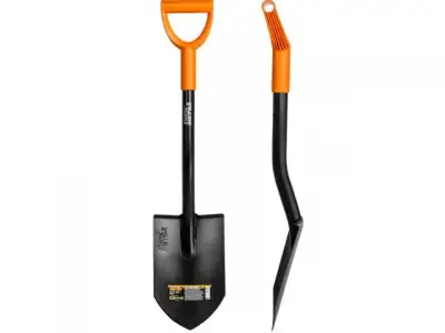 Лопата штыковая цельнометаллическая укороченная 820мм STARTUL METSA (ST6080-09) (толщина полотна 2мм, туристическая, автомобильная) наличный и безналичный расчет
