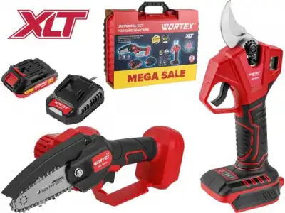 Набор аккум. инструмента WORTEX мини-пила + секатор в чем. ALL1 XLT SET СКИДКА -28% (Аккум. мини-пила WORTEX LX CEC 2518-1 + Аккум. секатор WORTEX CBS наличный и безналичный расчет