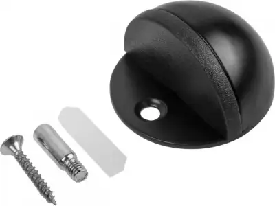 Упор дверной d-45мм круглый чёрный STARFIX наличный и безналичный расчет