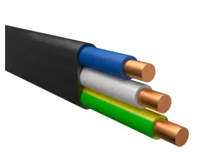 Кабель ВВГ-П 3х2,5 (бухта 100м) Ч БелРосКабель (черный, ГОСТ 16442-80) наличный и безналичный расчет