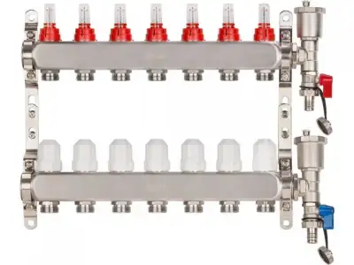Коллекторная группа AVE136, 7 вых., AV Engineering (Для теплого пола и водоснабжения) наличный и безналичный расчет