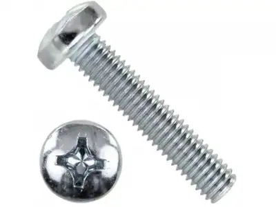 Винт М5х80 мм полусф. головка, цинк, DIN 7985 (1000 шт в коробе) STARFIX наличный и безналичный расчет