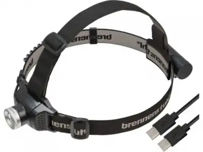 Фонарь налобный светодиодный аккум. LuxPremium LED KL 251 AF Brennenstuhl (IP44, 250Лм, USB Type-C кабель в комплекте) наличный и безналичный расчет