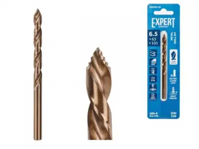 Сверло по металлу ц/х 6.5х63х101 мм HSS-Co EXPERT STARTUL (кобальт 5%) наличный и безналичный расчет
