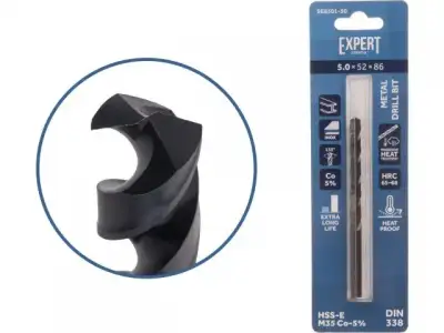 Сверло по металлу ц/х 5.0х52х86 мм HSS-Co Black EXPERT STARTUL (кобальт 5%) наличный и безналичный расчет