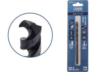 Сверло по металлу ц/х 5.5х57х93 мм HSS-Co Black EXPERT STARTUL (кобальт 5%) наличный и безналичный расчет