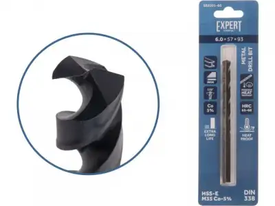 Сверло по металлу ц/х 6.0х57х93 мм HSS-Co Black EXPERT STARTUL (кобальт 5%) наличный и безналичный расчет