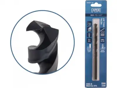 Сверло по металлу ц/х 8.0х75х117 мм HSS-Co Black EXPERT STARTUL (кобальт 5%) наличный и безналичный расчет