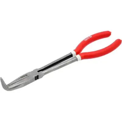 Тонкогубцы удлиненные изогнутые 90гр. 285мм, CrV 48-50 HRC "Yato" наличный и безналичный расчет