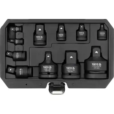 Головки-переходники ударные 1/4" - 1", набор 11 предметов, CrMo "Yato" наличный и безналичный расчет