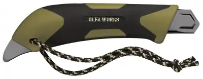 OLFA WORKS FK1 FIELD KNIFE универсальный нож со сменным серрейторным лезвием для сложных материалов (OW-FK1-OD) наличный и безналичный расчет