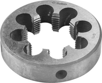 ЗУБР G 1 1/2″, сталь 9ХС, Плашка трубная круглая ручная (4-28032-3/2) наличный и безналичный расчет