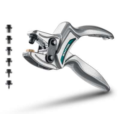 KRAFTOOL LPP-6 с набором насадок 1-6 мм, мощный дырокол для кожи (22952) наличный и безналичный расчет