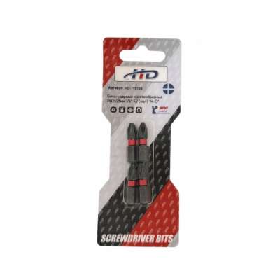 Биты крестообразные PH2х25мм ударные 1/4" S2 (4шт) "H-D" наличный и безналичный расчет