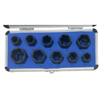 Головки под сорванные грани 9-19мм. 3/8" (набор 10пр.) 42CrMo "H-D" наличный и безналичный расчет