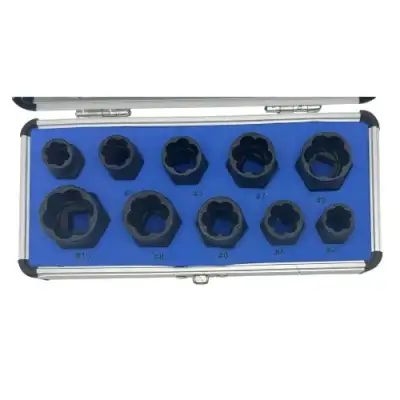 Головки под сорванные грани 9-19мм. 3/8" (набор 10пр.) 42CrMo "H-D" наличный и безналичный расчет