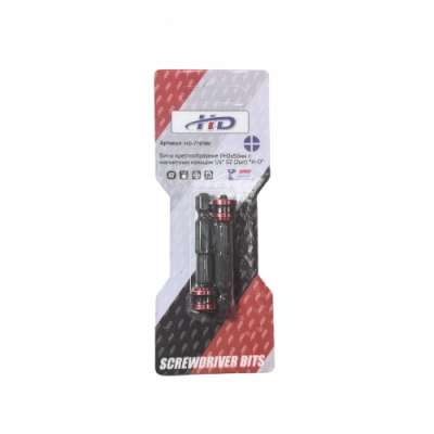 Биты крестообразные PH2х50мм с магнитным кольцом 1/4" S2 (2шт) "H-D" наличный и безналичный расчет