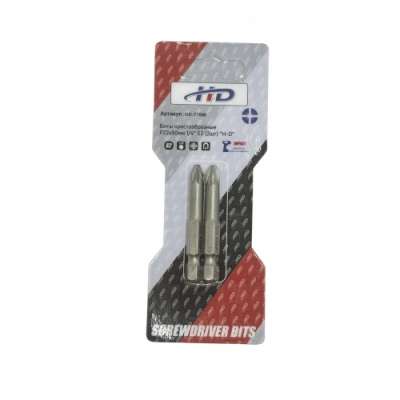 Биты крестообразные PZ2х50мм 1/4" S2 (2шт) "H-D" наличный и безналичный расчет