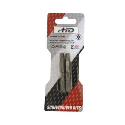 Биты "Torx Tamper Resistant" TR30x25мм 1/4" S2 (4шт) "H-D" наличный и безналичный расчет
