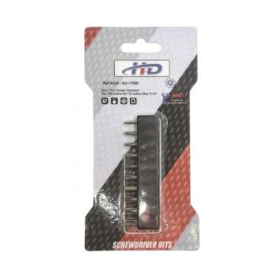 Биты "Torx Tamper Resistant" TR6-TR40x25мм 1/4" S2 (набор 10пр) "H-D" наличный и безналичный расчет