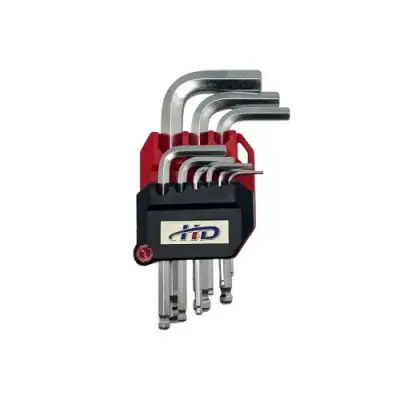 Ключи шестигранные с шариком 1,5-10мм короткие (набор 9шт.) CrV "H-D" наличный и безналичный расчет