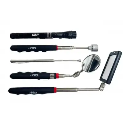 Захваты магнитные телескопические в комплекте с зеркалом и фонариком - набор сервисный 5 предметов наличный и безналичный расчет