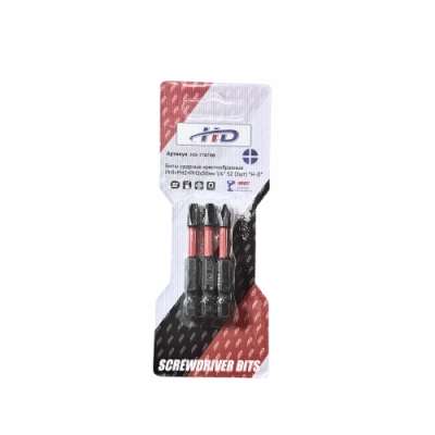 Биты крестообразные PH1+PH2+PH3х50мм ударные 1/4" S2 (3шт) "H-D" наличный и безналичный расчет