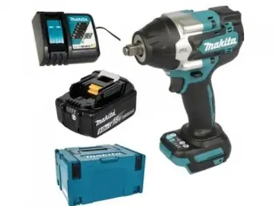 Аккум. ударный гайковерт MAKITA LXT DTW700RT1J в кейсе (18.0 В, 1 акк., 5.0 А/ч Li-Ion, посадочн. квадрат 1/2 