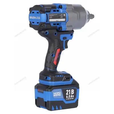 Гайковерт аккумуляторный NORDBERG 3/4, 21 В, 1500 Нм, 2 аккумулятора 6 A и зарядное устройство, в кейсе NE806K-3/4 наличный и безналичный расчет