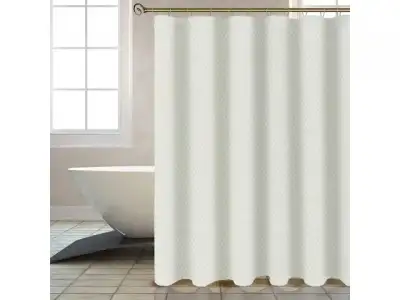 Шторка для ванной  (12 колец в комплекте), 180x180 см, Harmony, жемчужно-белый, PERFECTO LINEA (Материал: полиэстер (текстильная)) наличный и безналичный расчет