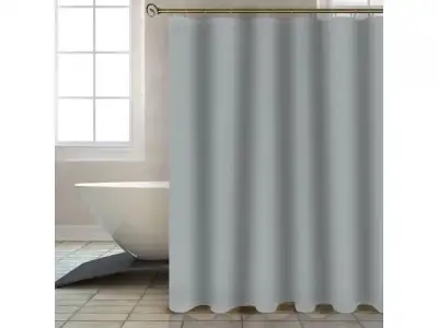 Шторка для ванной  (12 колец в комплекте), 180x180 см, Harmony, жемчужно-серый, PERFECTO LINEA (Материал: полиэстер (текстильная)) наличный и безналичный расчет