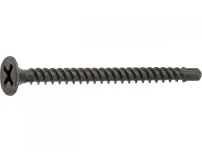 Саморез 3.5х25 мм для монтажа ГКЛ к металлу, фосфат, со сверлом (100 шт в зип-локе) STARFIX наличный и безналичный расчет