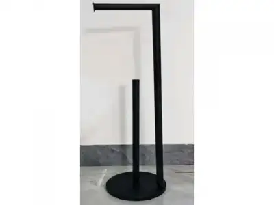 Держатель для туалетной бумаги напольный AQUAMARINE, нержавеющая сталь/чёрный, PERFECTO LINEA (Размер: 17х68,5 см) наличный и безналичный расчет