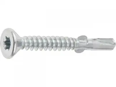 Саморез с крыльчаткой (флюгель) 4.8х45 мм, цинк, сверло, T25 (4000 шт в коробе) STARFIX наличный и безналичный расчет