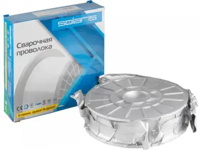 Проволока сварочная FLUX E71T-GS ф1,0мм (сварка без газа) (катушка 5кг) SOLARIS наличный и безналичный расчет