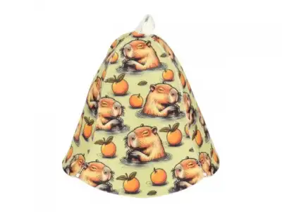 Шапка для бани и сауны с орнаментом 