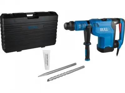 Перфоратор BULL BH 5001 в чем. 1500 Вт, 5-15 Дж, 50 мм, 2 реж. + 1 зуб., 1 сверло, SDS-max, рег. об. наличный и безналичный расчет