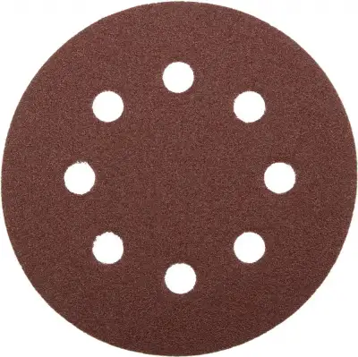 Круг шлифовальный ЗУБР ″Мастер″ универсальный, из абразивной бумаги на велкро основе, 8 отверстий, Р80, 115мм, 5шт наличный и безналичный расчет