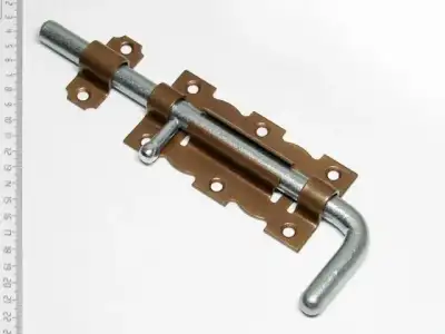 Задвижка дверная 100 мм круглая, бр.металлик/цинк STARFIX наличный и безналичный расчет