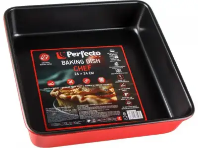 Форма для выпечки, квадратная, 24х24  см, антипригарное покрытие, CHEF, PERFECTO LINEA наличный и безналичный расчет