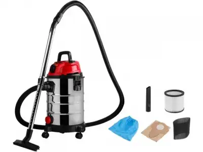 Пылесос строительный WORTEX VC 2515-1 WS 1400 Вт, 25 л, провод 4 м, шланг 3 м (c доп. розеткой, 35 мм диаметр шланга) наличный и безналичный расчет